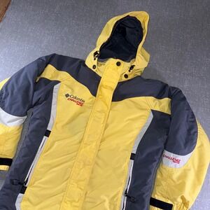 Vintage Columbia Challenge Series Ski Jacket Yellow Hooded Gorpcore Women Sz S